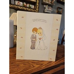 Vintage Precious Moments Wedding Album Hallmark Stories w/8 Sealed Pages  2001